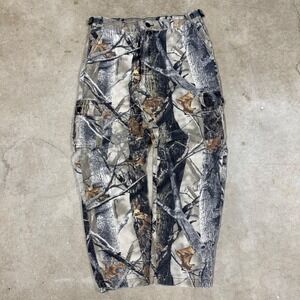 True Timber Camo Cargo Pants Mens Medium Real Tree Adjustable Waist Streetwear